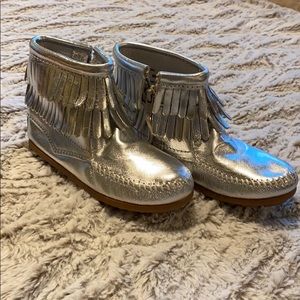 Silver Minnetonka Moccasins